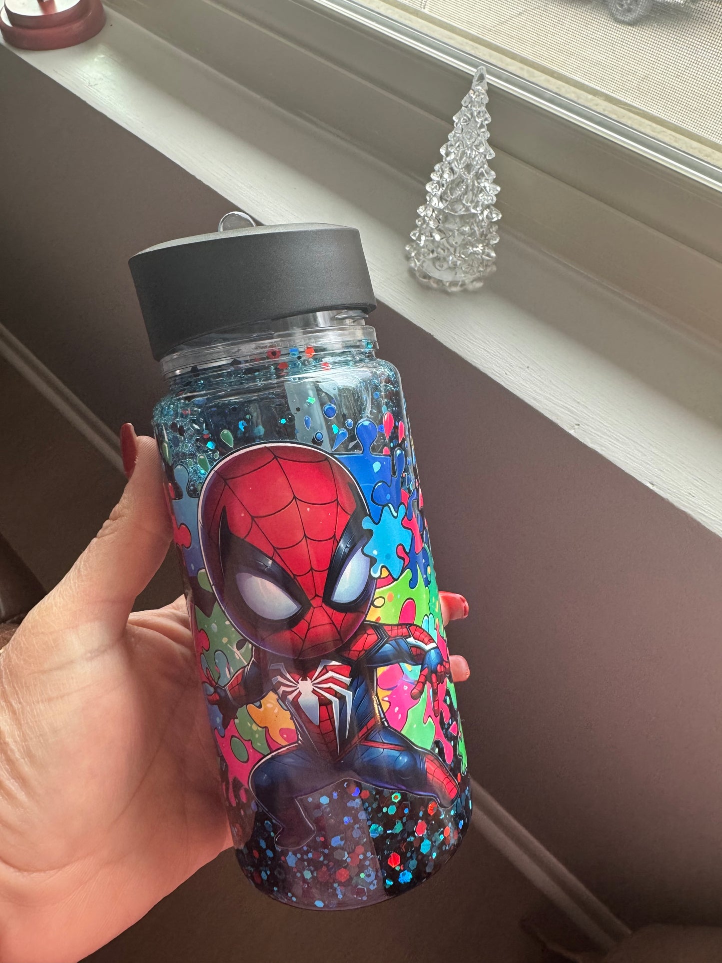 10oz Kids Acrylic Water Bottle with Flip Top