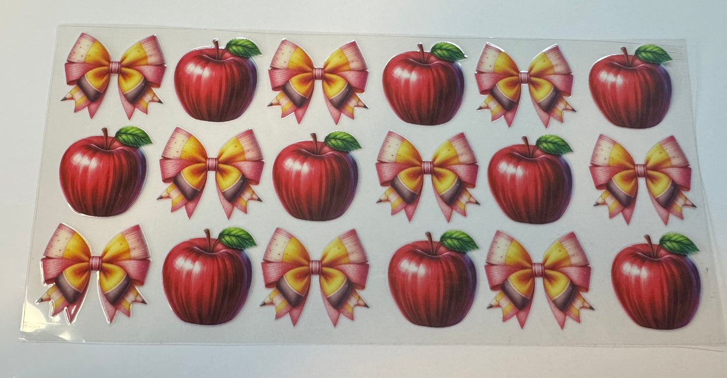 Apples and Bows UV DTF Wrap