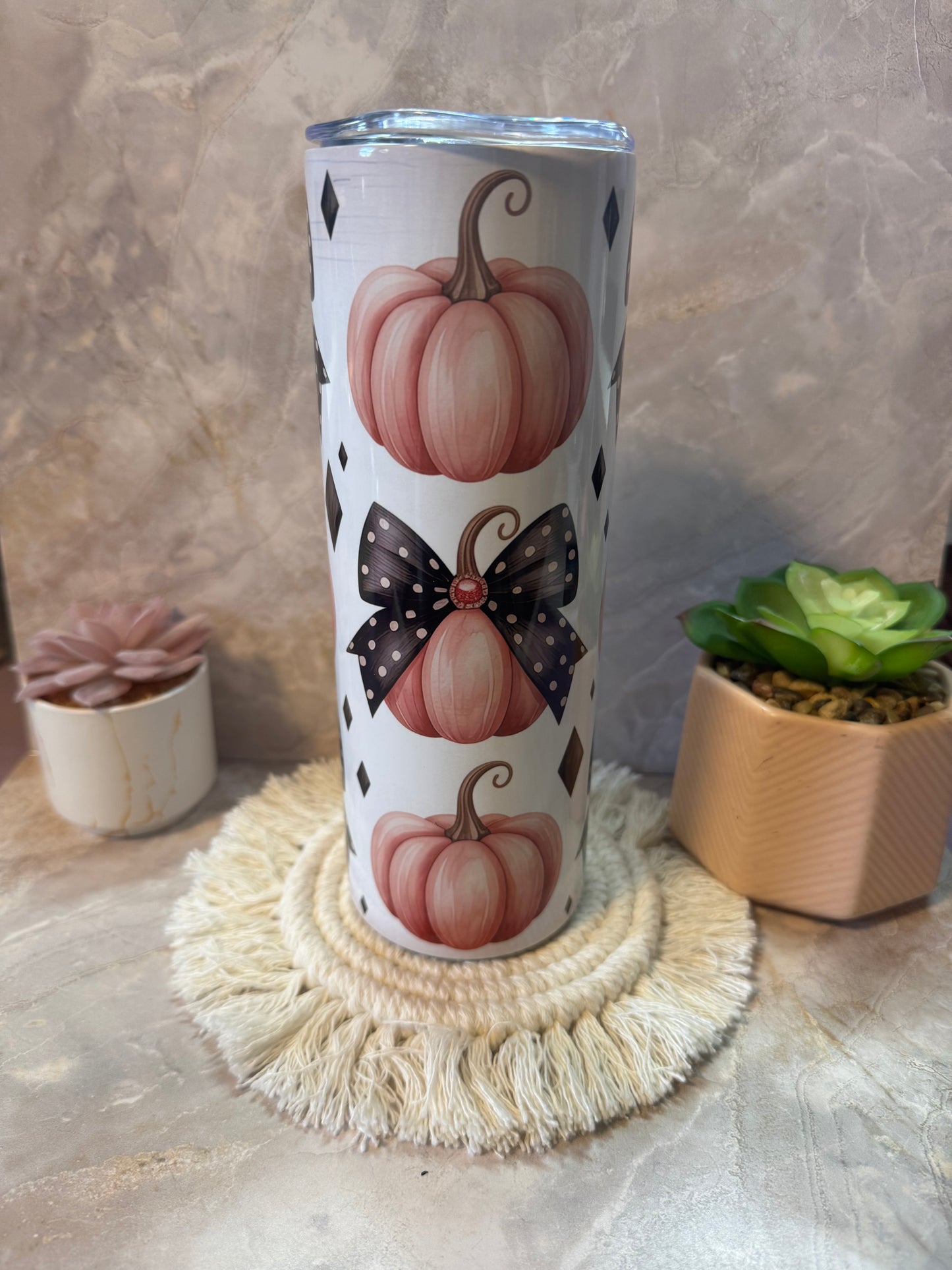 20oz Cute Coquette Pumpkin Stainless Steel Tumbler