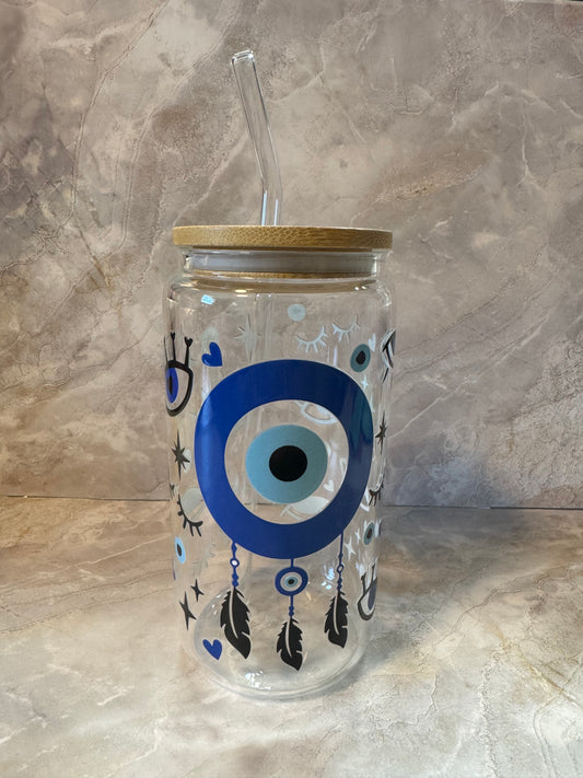 Evil Eye Glass Cup