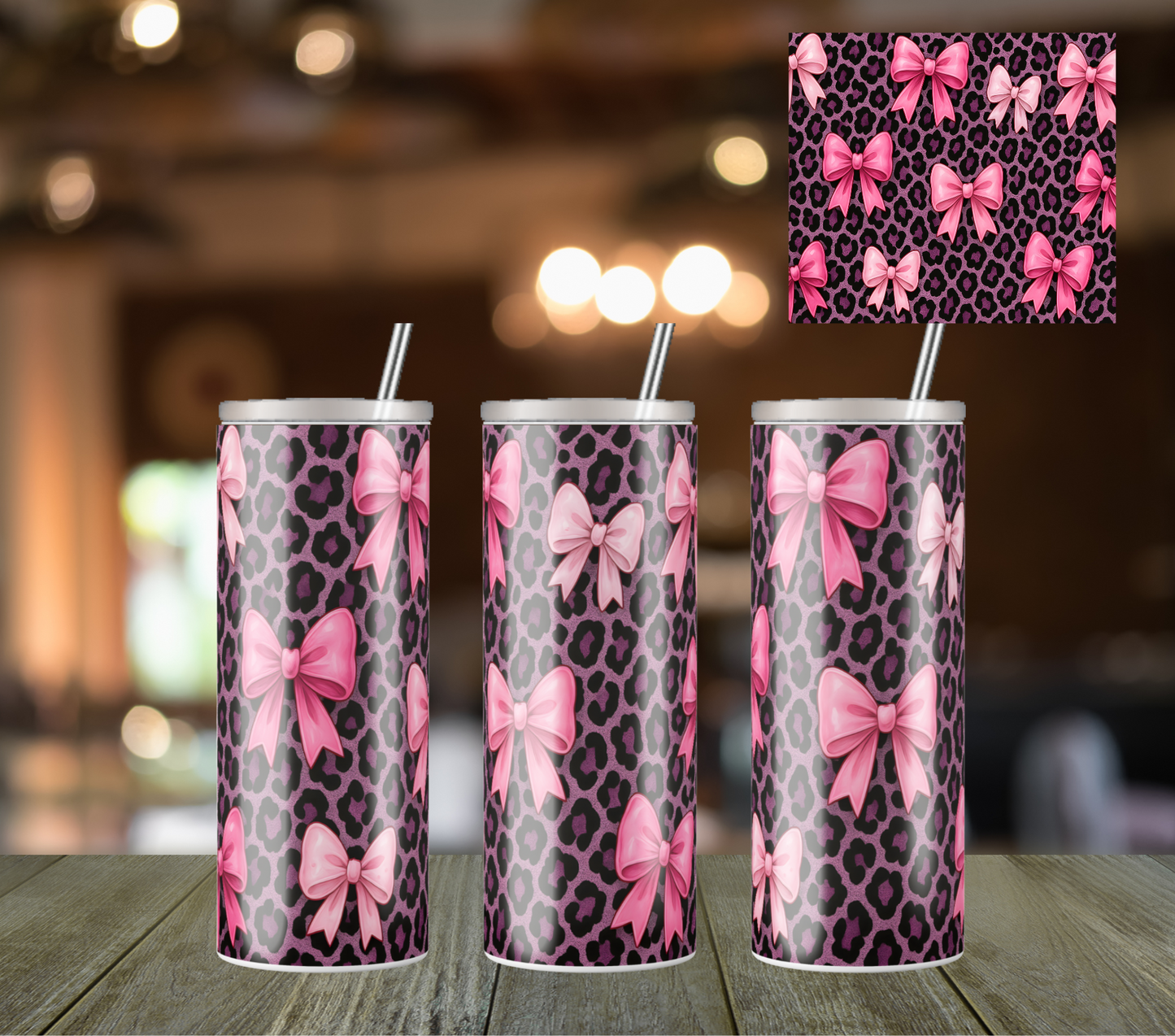 20oz Bow Coquette Sublimation Transfer Wrap