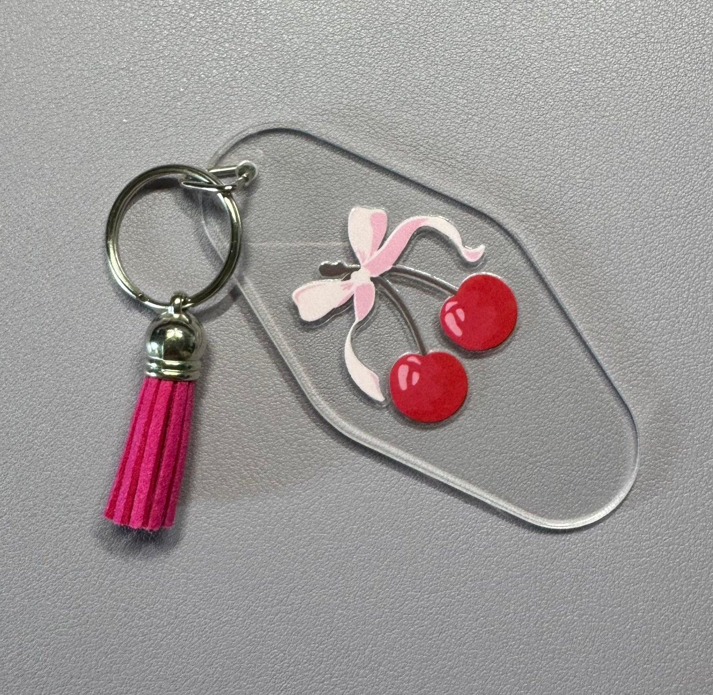 Cherry Acrylic Keychain