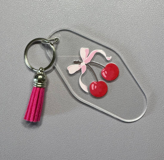 Cherry Acrylic Keychain