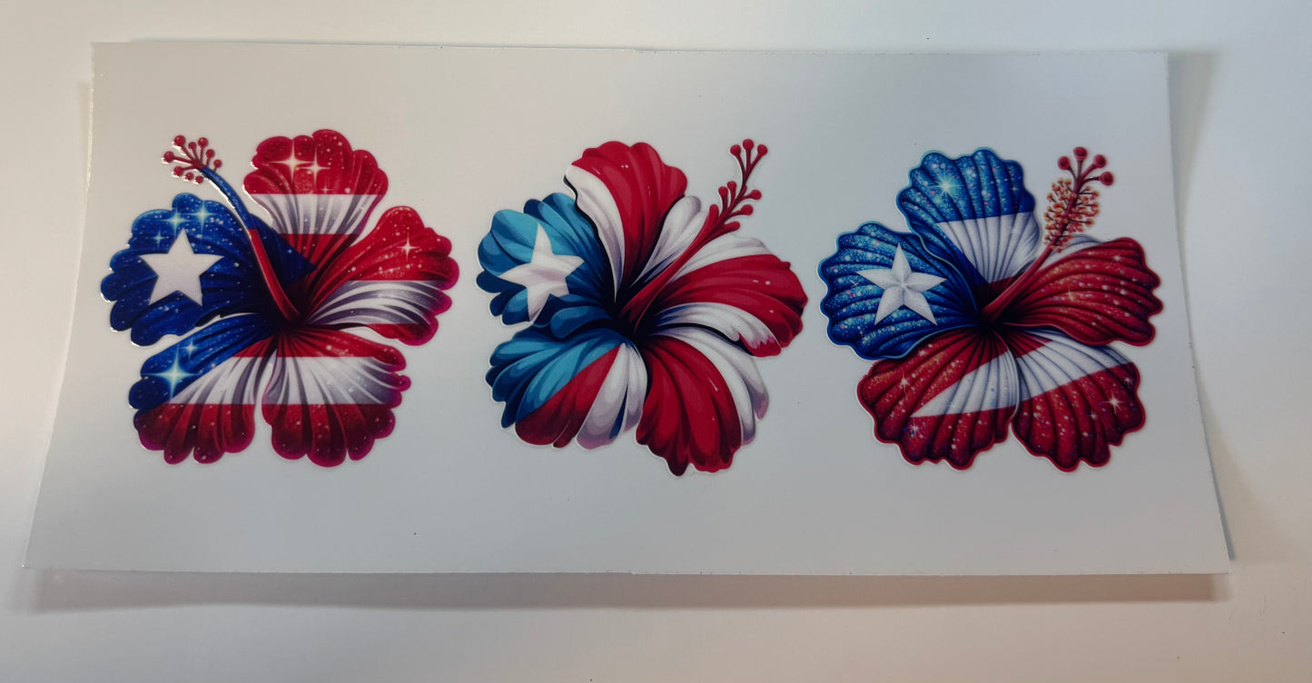 Puerto Rican Flag UV DTF Wraps