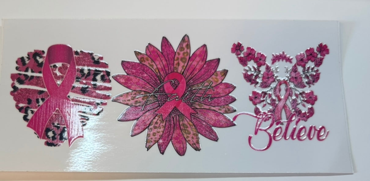 Breast Cancer UV DTF Wrap