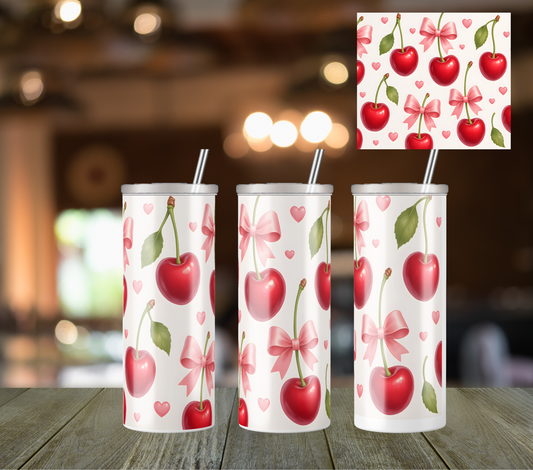 20oz Cherry Coquette Sublimation Transfer Wrap