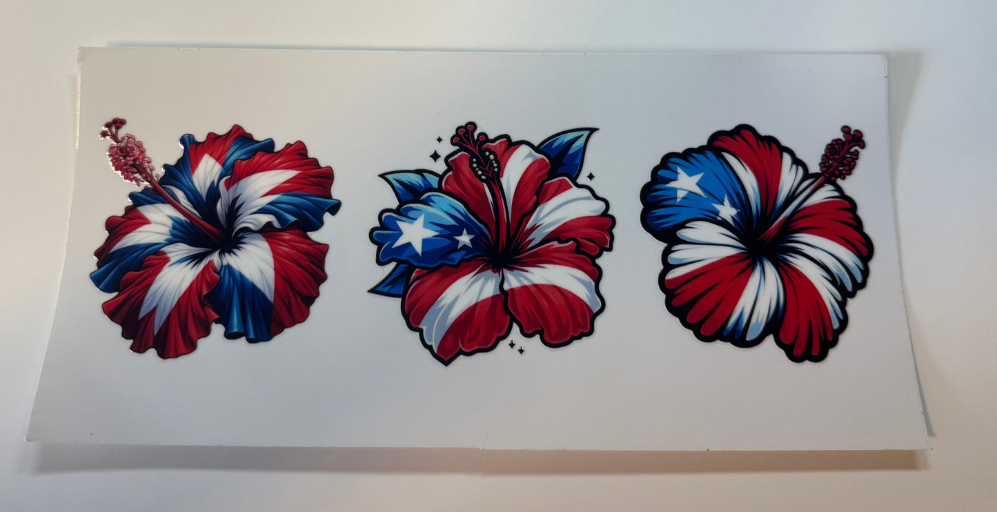 Puerto Rican Flag UV DTF Wraps