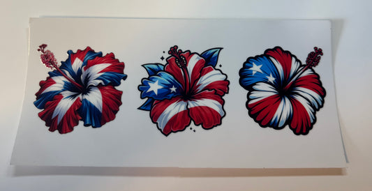 Puerto Rican Flag UV DTF Wraps