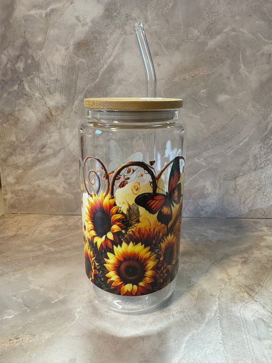 Sunflower Glass Cup