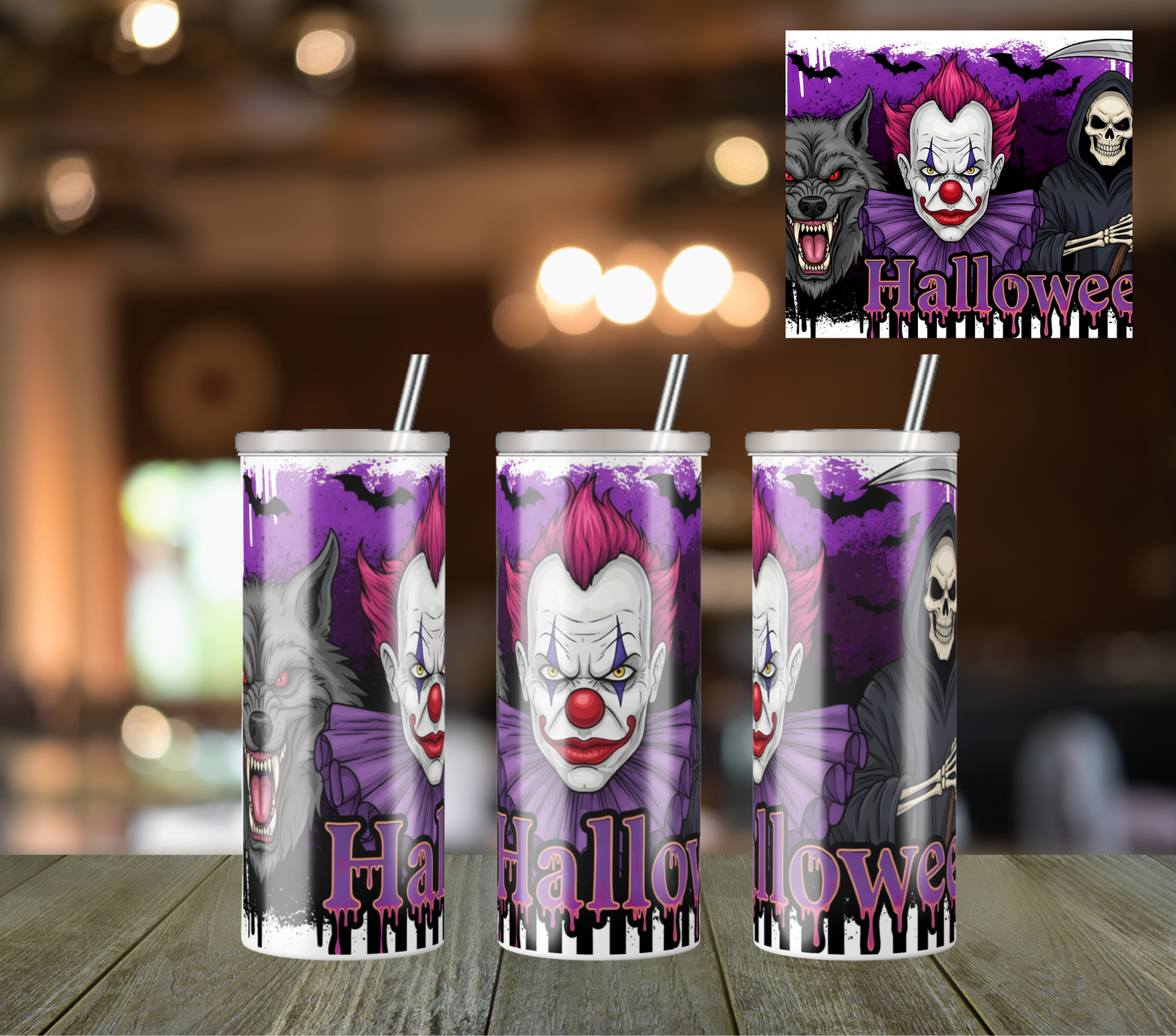 20oz Halloween Sublimation Transfer Wrap
