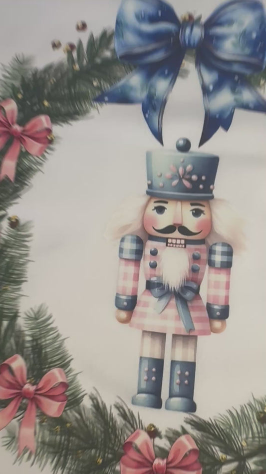 🎄 Nutcracker Wreath White T-Shirt — Festive Holiday Tee