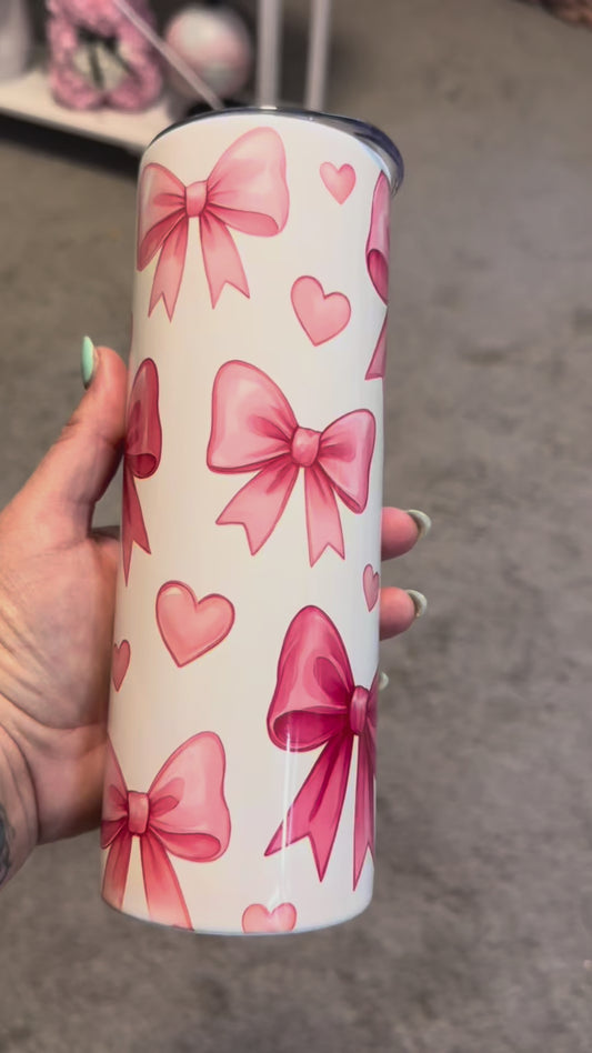 20oz Bow Coquette Stainless Steel Tumbler